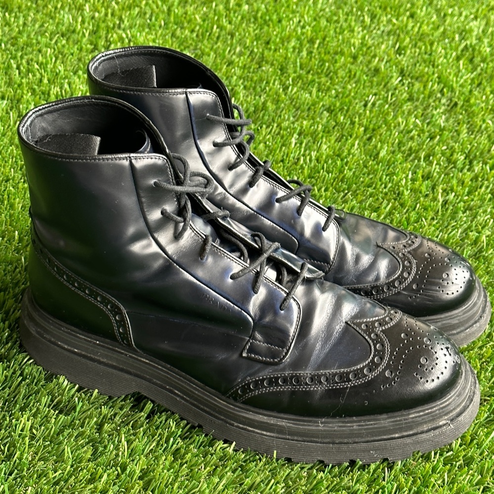 Prada leather boots